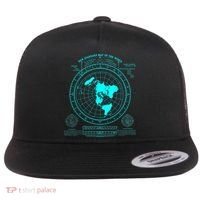 Gleasons New Standard Map Of The World Flat Earth Flat Bill Trucker Hat thumb 0