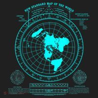 Gleasons New Standard Map Of The World Flat Earth Urban Oversized Heavyweight T-Shirt thumb 2