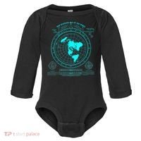Gleasons New Standard Map Of The World Flat Earth Baby Long Sleeve Bodysuit thumb 0