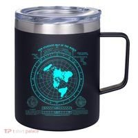 Gleasons New Standard Map Of The World Flat Earth 12oz Stainless Steel Coffee Mug thumb 0