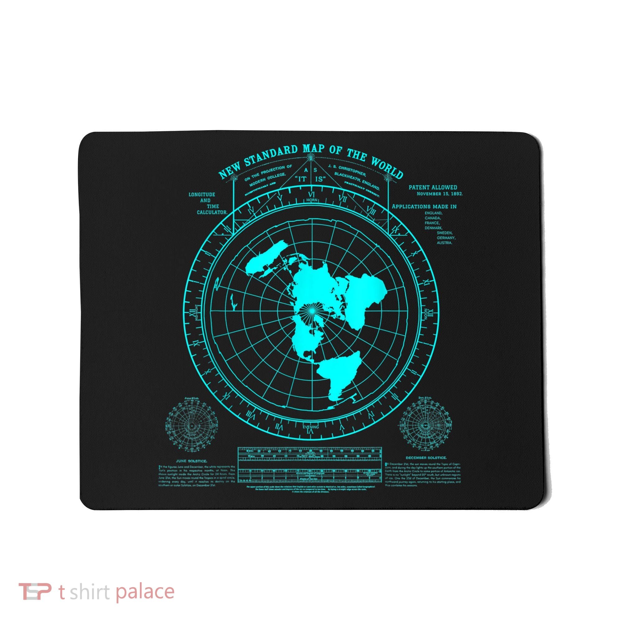 Gleasons New Standard Map Of The World Flat Earth Mousepad