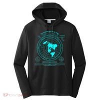 Gleasons New Standard Map Of The World Flat Earth Performance Fleece Hoodie thumb 0
