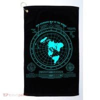Gleasons New Standard Map Of The World Flat Earth Golf Towel thumb 0