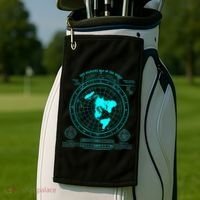 Gleasons New Standard Map Of The World Flat Earth Golf Towel thumb 2