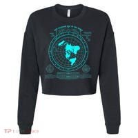 Gleasons New Standard Map Of The World Flat Earth Cropped Pullover Crew thumb 0