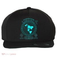 Gleasons New Standard Map Of The World Flat Earth Wool Snapback Cap thumb 0