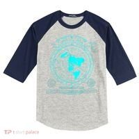 Gleasons New Standard Map Of The World Flat Earth Kids Colorblock Raglan Jersey thumb 0