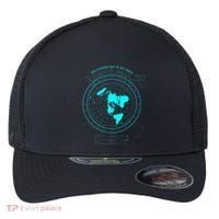 GleasonS New Standard Map Of The World Flat Earth Flexfit Unipanel Trucker Cap thumb 0