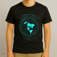 GleasonS New Standard Map Of The World Flat Earth T-Shirt thumb 3