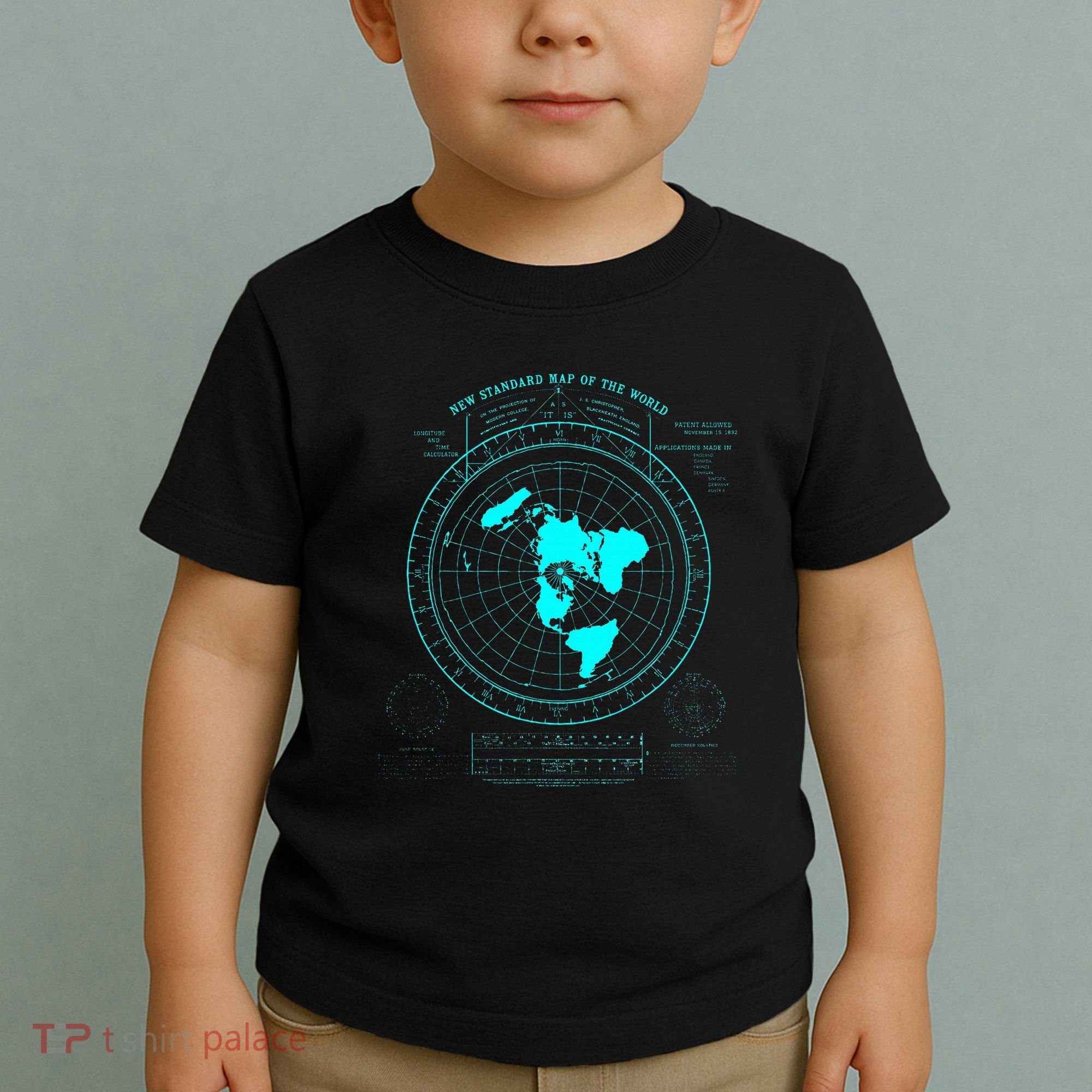GleasonS New Standard Map Of The World Flat Earth Toddler T-Shirt