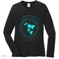 GleasonS New Standard Map Of The World Flat Earth Women's Long Sleeve Shirt thumb 0