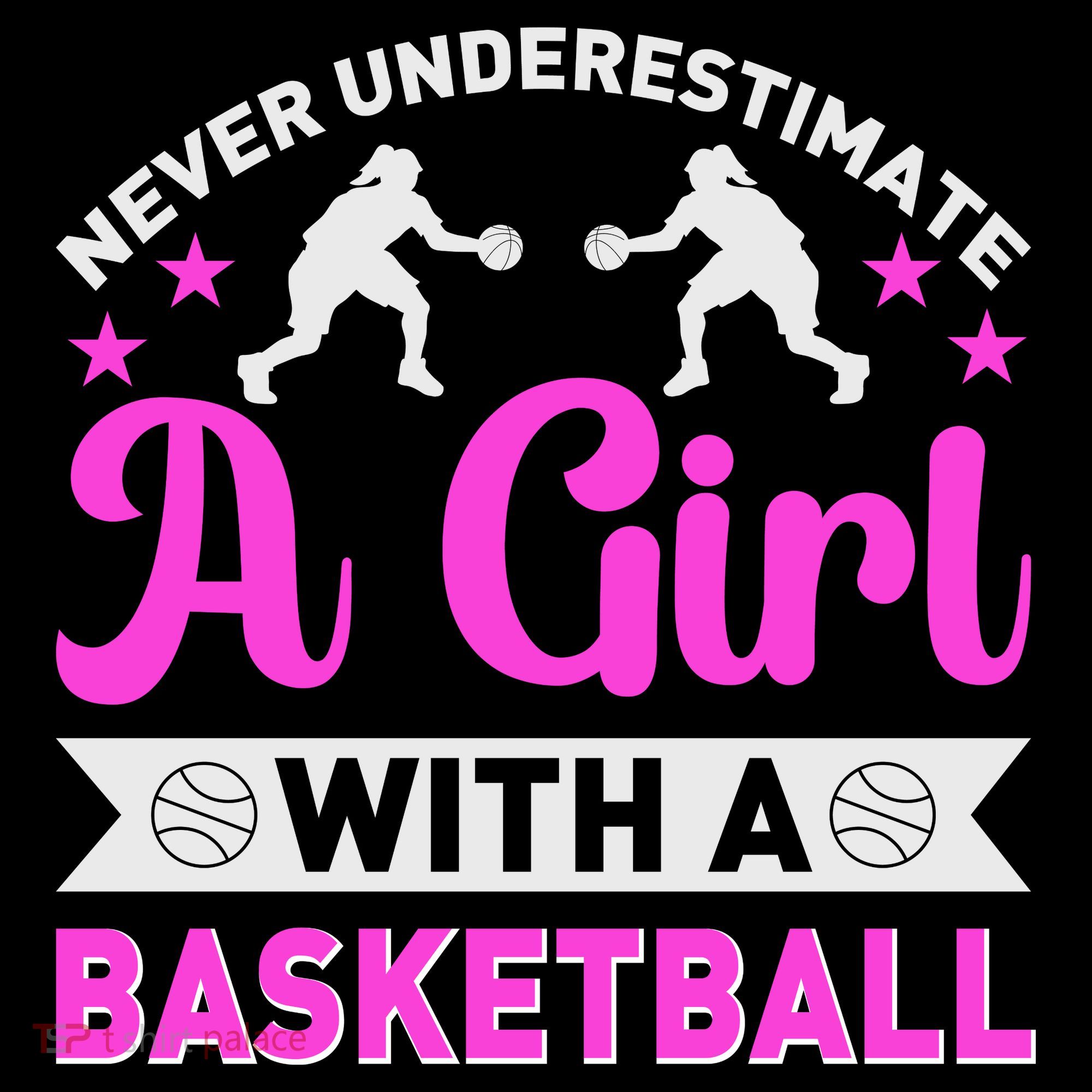 Girls Never Underestimate A Girl Who Plays Basketball Bball Coffee Mug