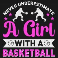 Girls Never Underestimate A Girl Who Plays Basketball Bball Baby Bodysuit thumb 2