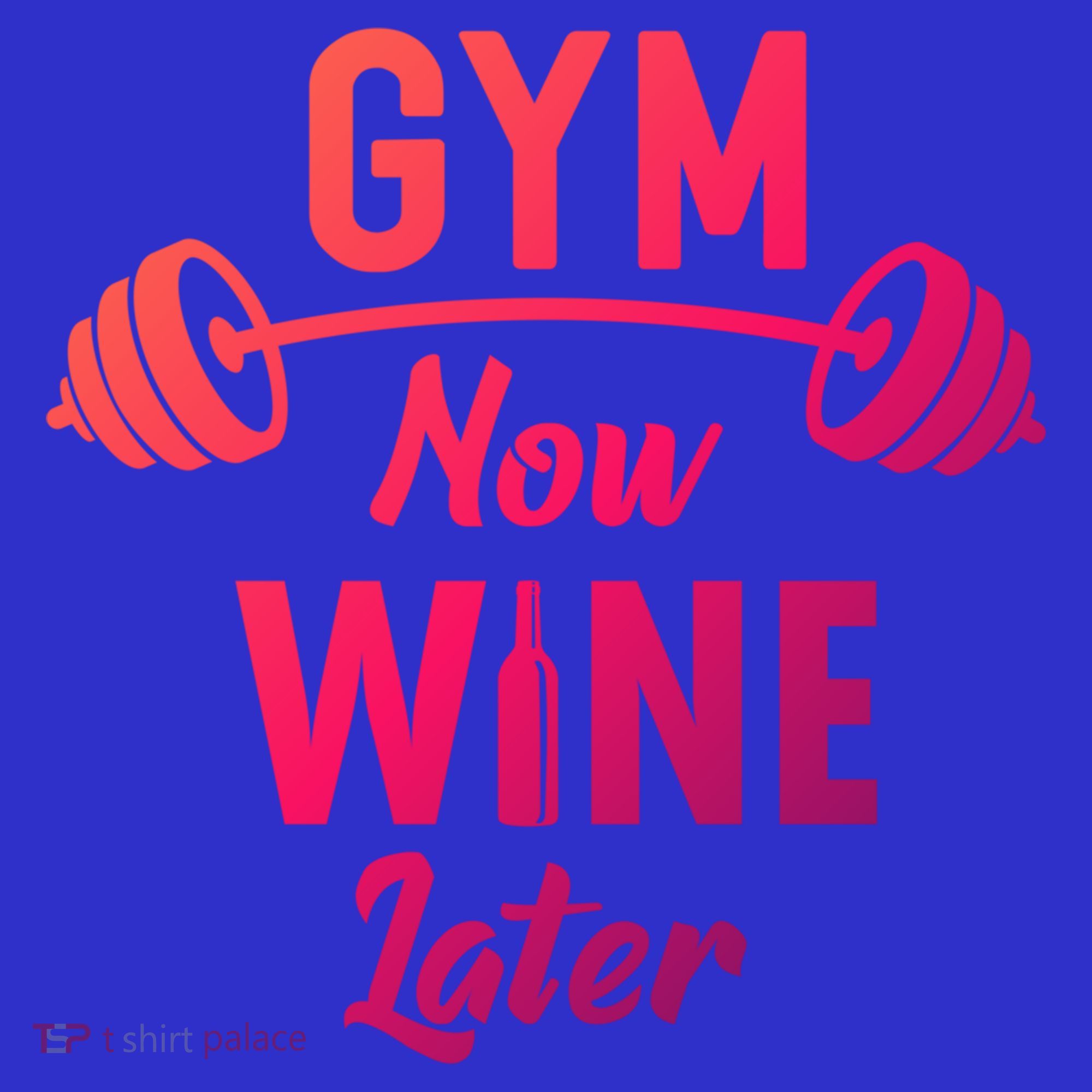 Gym Now Wine Later Funny Workout Weightlifting Barbell Cool Gift Coaster