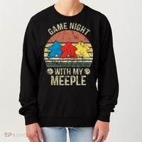 Game Night With My Meeple Board Games Tabletop Boardgamers Women's Sweatshirt thumb 0