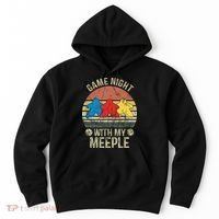Game Night With My Meeple Board Games Tabletop Boardgamers Hoodie thumb 0