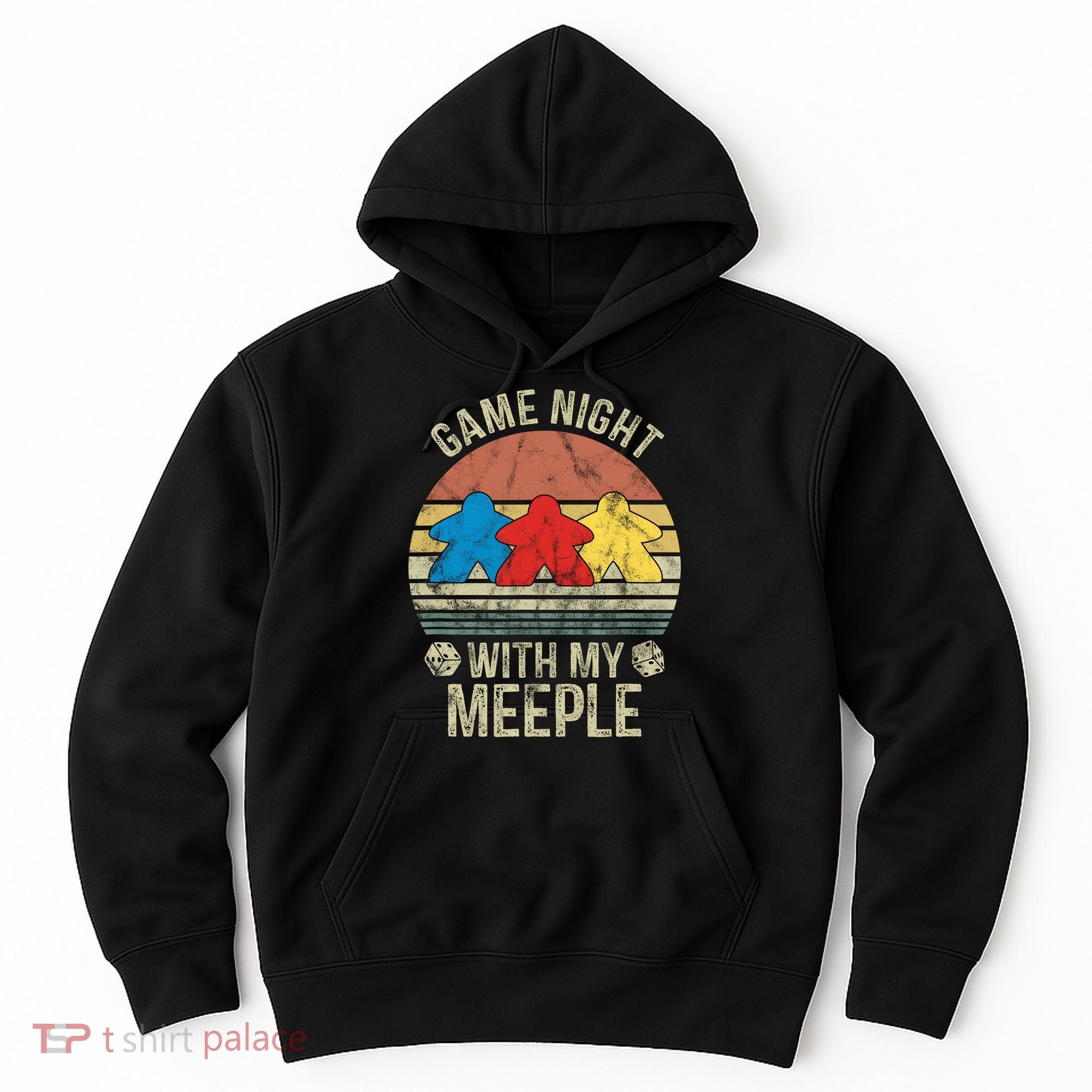 Game Night With My Meeple Board Games Tabletop Boardgamers Hoodie