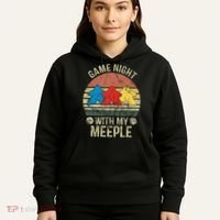 Game Night With My Meeple Board Games Tabletop Boardgamers Hoodie thumb 5