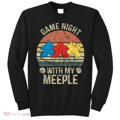 Game Night With My Meeple Board Games Tabletop Boardgamers Sweatshirt