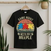 Game Night With My Meeple Board Games Tabletop Boardgamers T-Shirt thumb 2