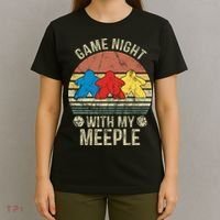 Game Night With My Meeple Board Games Tabletop Boardgamers T-Shirt thumb 4