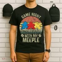 Game Night With My Meeple Board Games Tabletop Boardgamers T-Shirt thumb 6