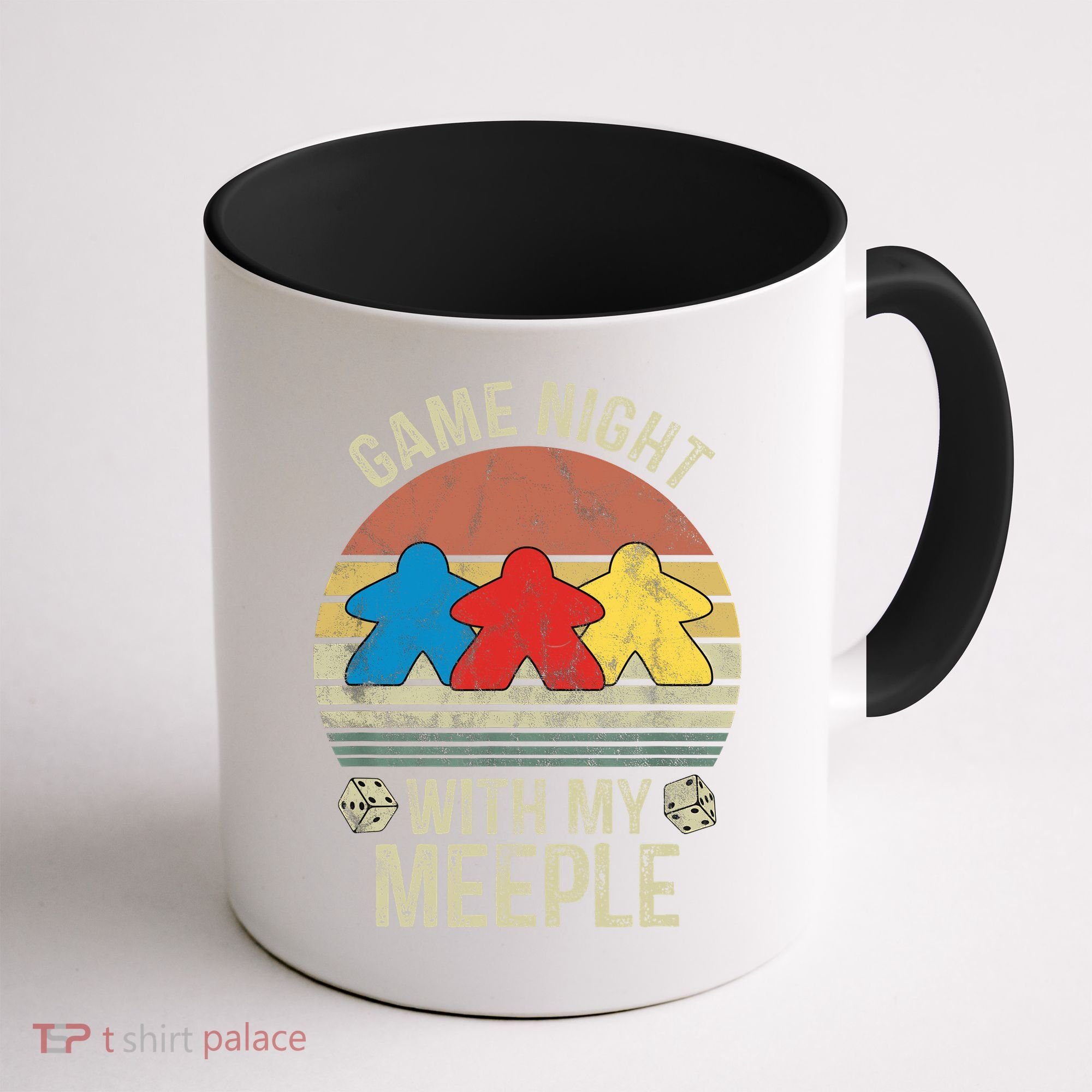 Game Night With My Meeple Board Games Tabletop Boardgamers Coffee Mug