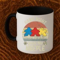 Game Night With My Meeple Board Games Tabletop Boardgamers Coffee Mug thumb 2