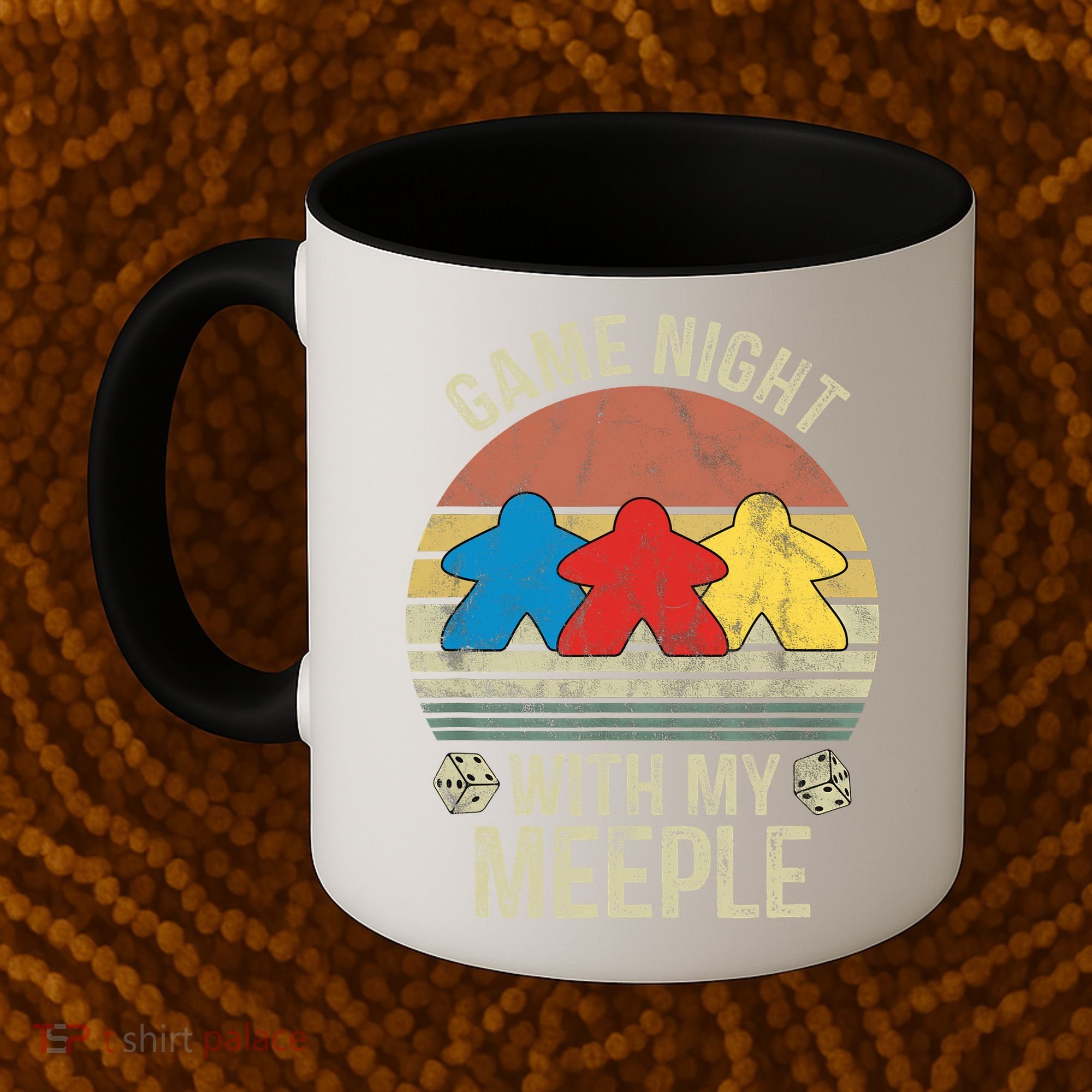 Game Night With My Meeple Board Games Tabletop Boardgamers Coffee Mug