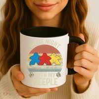 Game Night With My Meeple Board Games Tabletop Boardgamers Coffee Mug thumb 3
