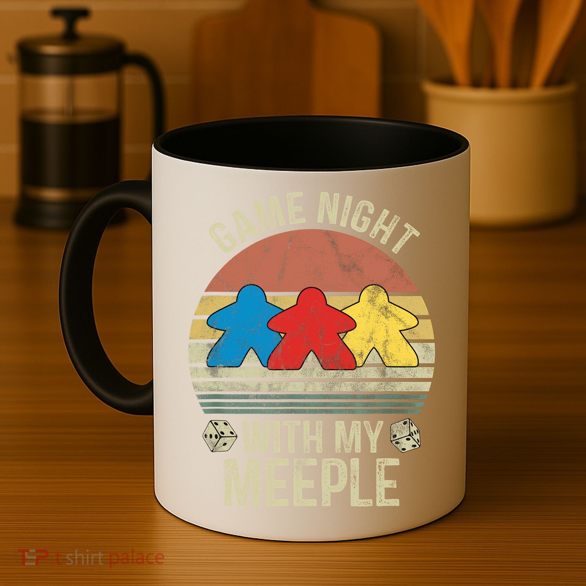 Game Night With My Meeple Board Games Tabletop Boardgamers Coffee Mug