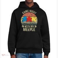 Game Night With My Meeple Board Games Tabletop Boardgamers District V.I.T. Heavyweight Hoodie thumb 0