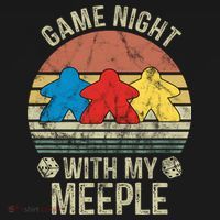 Game Night With My Meeple Board Games Tabletop Boardgamers Women's Hoodie thumb 2