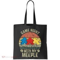 Game Night With My Meeple Board Games Tabletop Boardgamers Tote Bag thumb 0