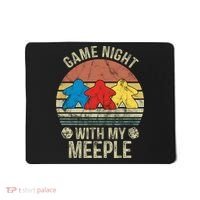 Game Night With My Meeple Board Games Tabletop Boardgamers Mousepad thumb 0