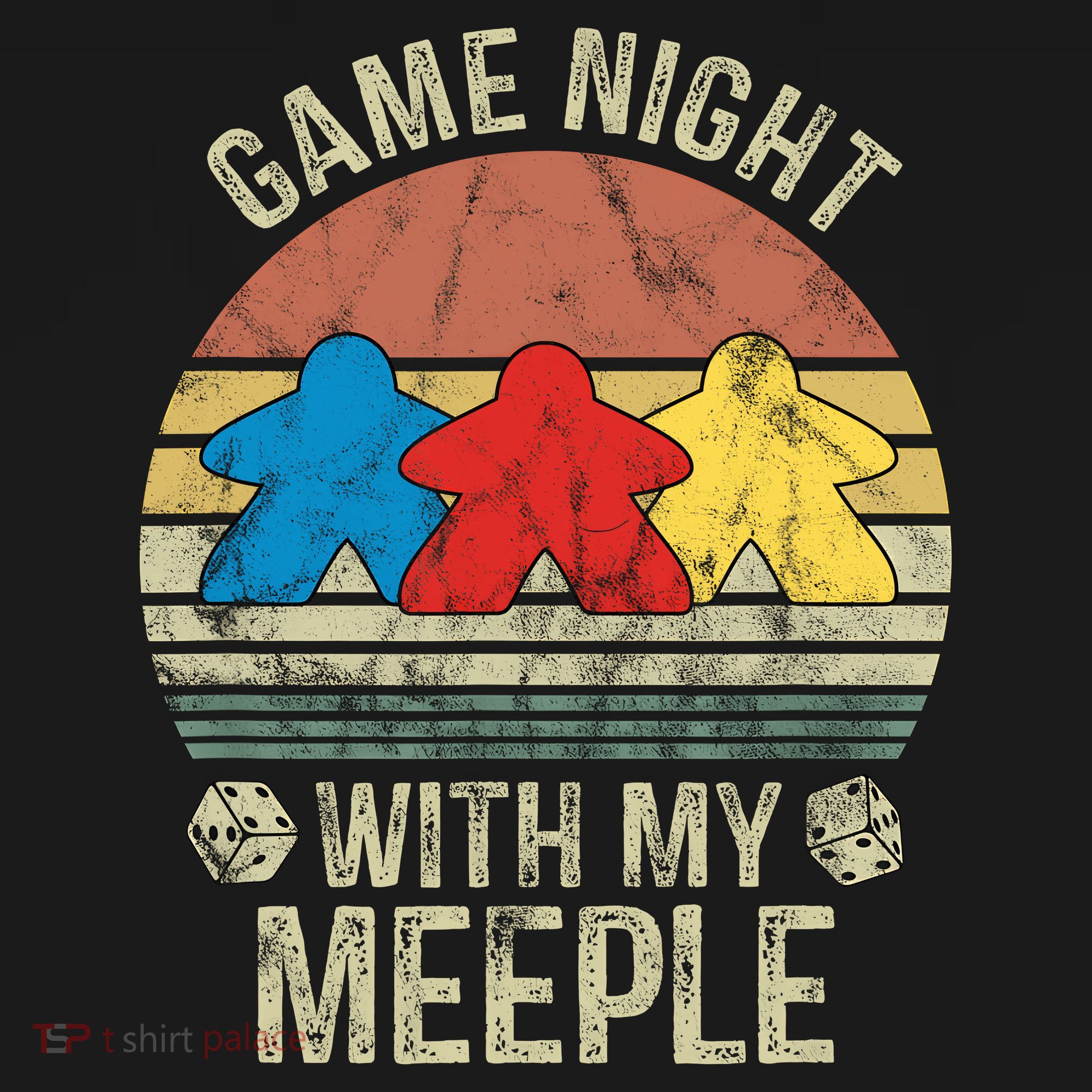 Game Night With My Meeple Board Games Tabletop Boardgamers Women's Tank Top