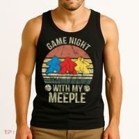 Game Night With My Meeple Board Games Tabletop Boardgamers Tank Top thumb 3