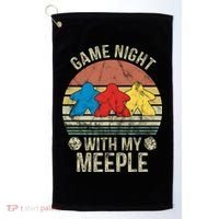 Game Night With My Meeple Board Games Tabletop Boardgamers Golf Towel thumb 0