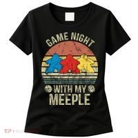 Game Night With My Meeple Board Games Tabletop Boardgamers Women's T-Shirt thumb 0