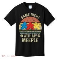 Game Night With My Meeple Board Games Tabletop Boardgamers Kids T-Shirt thumb 0