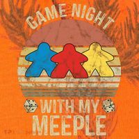 Game Night With My Meeple Board Games Tabletop Boardgamers Kati Licensed 12" Camo Cuffed Beanie thumb 2