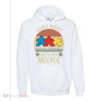 Game Night With My Meeple Board Games Tabletop Boardgamers Comfort Colors Garment-Dyed Hooded Sweatshirt thumb 0
