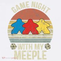 Game Night With My Meeple Board Games Tabletop Boardgamers Comfort Colors Garment-Dyed Hooded Sweatshirt thumb 2