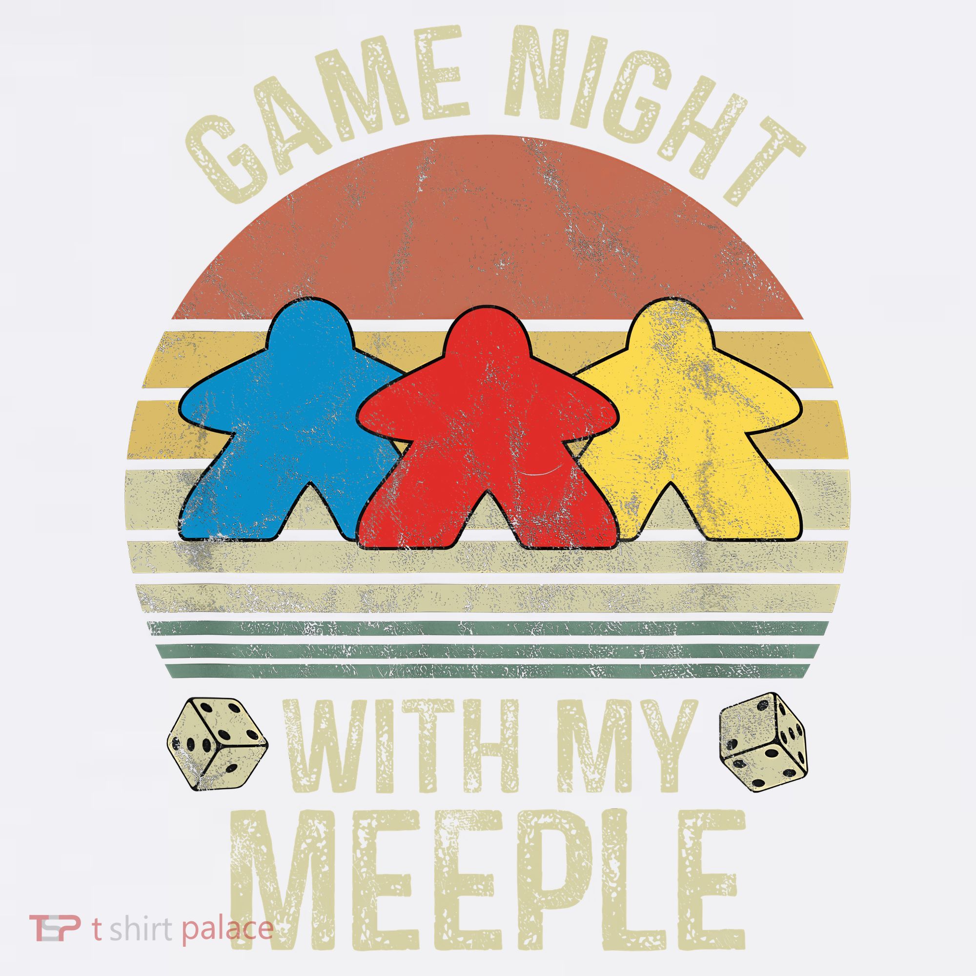 Game Night With My Meeple Board Games Tabletop Boardgamers Comfort Colors Garment-Dyed Hooded Sweatshirt