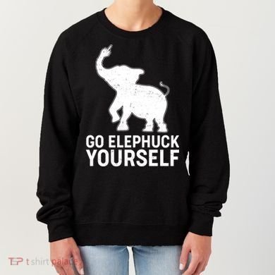 Go Elephuck Yourself Elephant Middle Finger Women's Sweatshirt