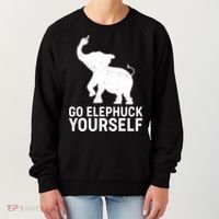 Go Elephuck Yourself Elephant Middle Finger Women's Sweatshirt thumb 0