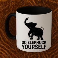 Go Elephuck Yourself Elephant Middle Finger Coffee Mug thumb 2