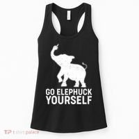 Go Elephuck Yourself Elephant Middle Finger Women's Tank Top thumb 0