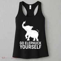 Go Elephuck Yourself Elephant Middle Finger Women's Tank Top thumb 3