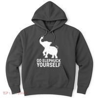 Go Elephuck Yourself Elephant Middle Finger Hoodie thumb 0